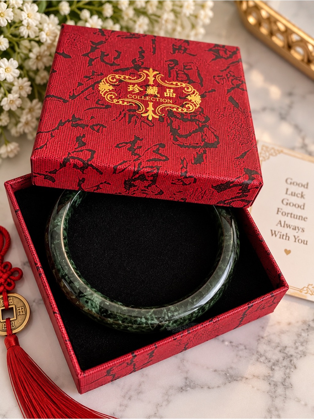 Natural stone bangle for men and women